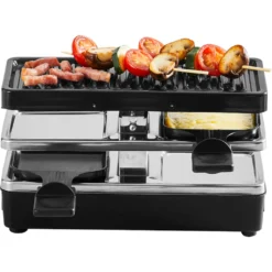 Tefal Raclette »RE2308 Plug & Share«, 2 St. Raclettepfännchen, 400 W, 2 Pfännchen + Grillplatte, Erweiterbar Auf 5 Geräte, Abnehmbare Kabel