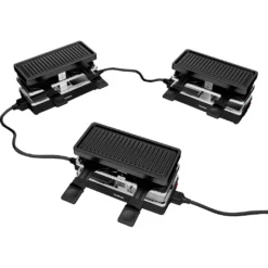 Tefal Raclette »RE2308 Plug & Share«, 2 St. Raclettepfännchen, 400 W, 2 Pfännchen + Grillplatte, Erweiterbar Auf 5 Geräte, Abnehmbare Kabel -Tefal ba15b7c8467d038bc1a996e076f6350a