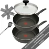 Tefal B30310 Cook&Clean Pfannenset 5tlg Hochrand, Pfanne 28cm + 30cm Hoher Rand, Teflon Antihaftbeschichtet, Bratpfanne Set Tief , Inkl. Deckel -Tefal c93252596559525899da9acff779e42c
