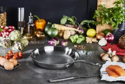 Tefal Bratpfanne ETERNAL MESH Edelstahl Kratzfest °28cm E49706 + Jamie Oliver Gravur Glasdeckel -Tefal cafdd535c735c8034a9a08c3133ff177
