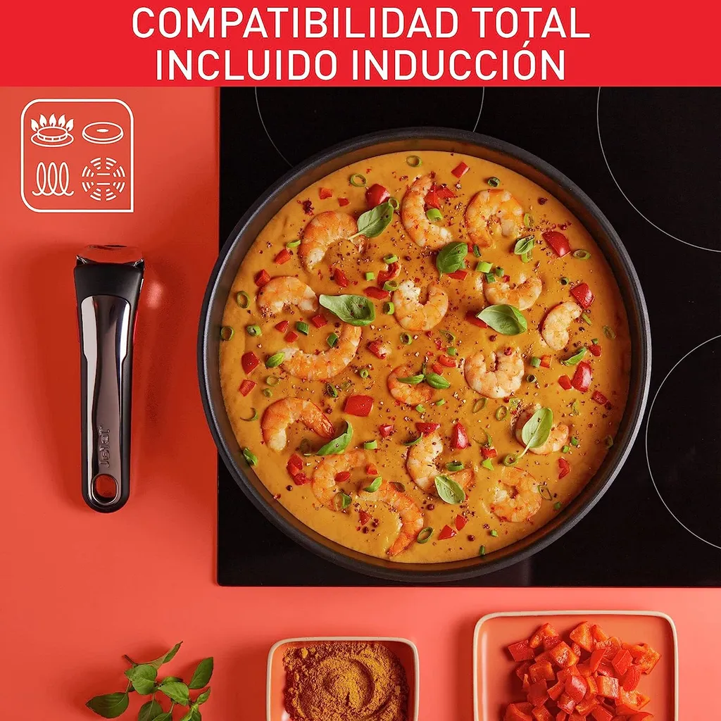 Tefal Topfset INGENIO Emotion Kochgeschirr, 22 Tlg, Topfset & Pfannenset, Wok, Pfanne , Edelstahl 18/10, Töpfe Und Pfannen Set, Kochtopf Kochtöpfe Für Induktionsherd Geeignet, Mit Deckel Abnehmbarer Griff 8 Tefal Topfset INGENIO Emotion Kochgeschirr, 22 Tlg, Topfset & Pfannenset, Wok, Pfanne , Edelstahl 18/10, Töpfe Und Pfannen Set, Kochtopf Kochtöpfe Für Induktionsherd Geeignet, Mit Deckel Abnehmbarer Griff – Bild 6