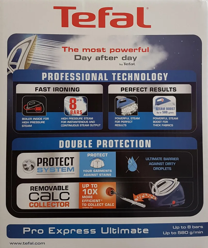 Tefal GV9580 Pro Express Ultimate Dampfbügelstation Bügeleisen 2830 Watt 8 Tefal GV9580 Pro Express Ultimate Dampfbügelstation Bügeleisen 2830 Watt – Bild 6