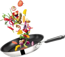 Tefal J90929 Jamie Oliver Pfannenset Induktion 4 TLG, Set Angebot, Pfanne 28 Cm + Pfanne 24 Cm, Edelstahl -Tefal cf8518bb2bfc08d2075fd84340b89484