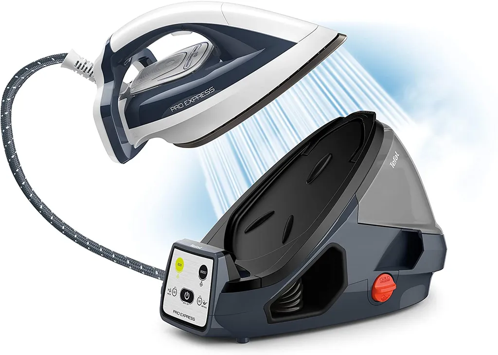 Tefal GV7832 Pro Express Dampfbügelstation |7,5 Bar| 1,6 L Wassertank-Fassungsvermögen | Anti-Kalk-Kollektor|120 G/Min. Konstante Dampfmenge|500 G/Min. Extra Dampfstoß| Eco Funktion|Weiß/Grau 7 Tefal GV7832 Pro Express Dampfbügelstation |7,5 Bar| 1,6 L Wassertank-Fassungsvermögen | Anti-Kalk-Kollektor|120 G/Min. Konstante Dampfmenge|500 G/Min. Extra Dampfstoß| Eco Funktion|Weiß/Grau – Bild 5