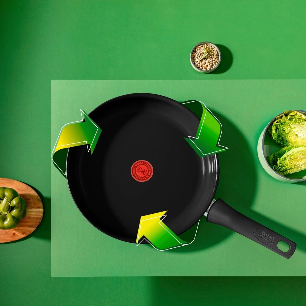 Tefal Bratpfanne »Renew On Black«, Aluminium, (1 Tlg.), Umweltfreundlich, Recycelt, Thermo-Signal, Induktion 7 Tefal Bratpfanne »Renew On Black«, Aluminium, (1 Tlg.), Umweltfreundlich, Recycelt, Thermo-Signal, Induktion – Bild 5