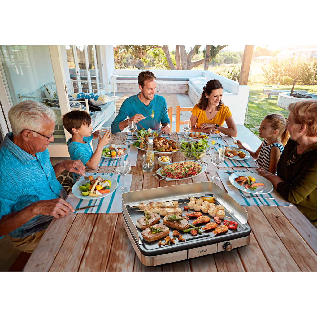 Tefal Tischgrill »CB690D Maxi Plancha XXL«, 2300 W, Antihaftbeschichtet, Inkl. Abnehmbarem Windschutz + Holzspatel 8 Tefal Tischgrill »CB690D Maxi Plancha XXL«, 2300 W, Antihaftbeschichtet, Inkl. Abnehmbarem Windschutz + Holzspatel – Bild 6