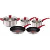 Tefal Topf-Set »Tefal By Jamie Oliver Mainstream«, Edelstahl, (Set, 8 Tlg.), Edelstahl-Set Jamie Oliver, Red Collection, Alle Herdarten,Induktion -Tefal e3a54a4499ebd05ed570beb06deea7db