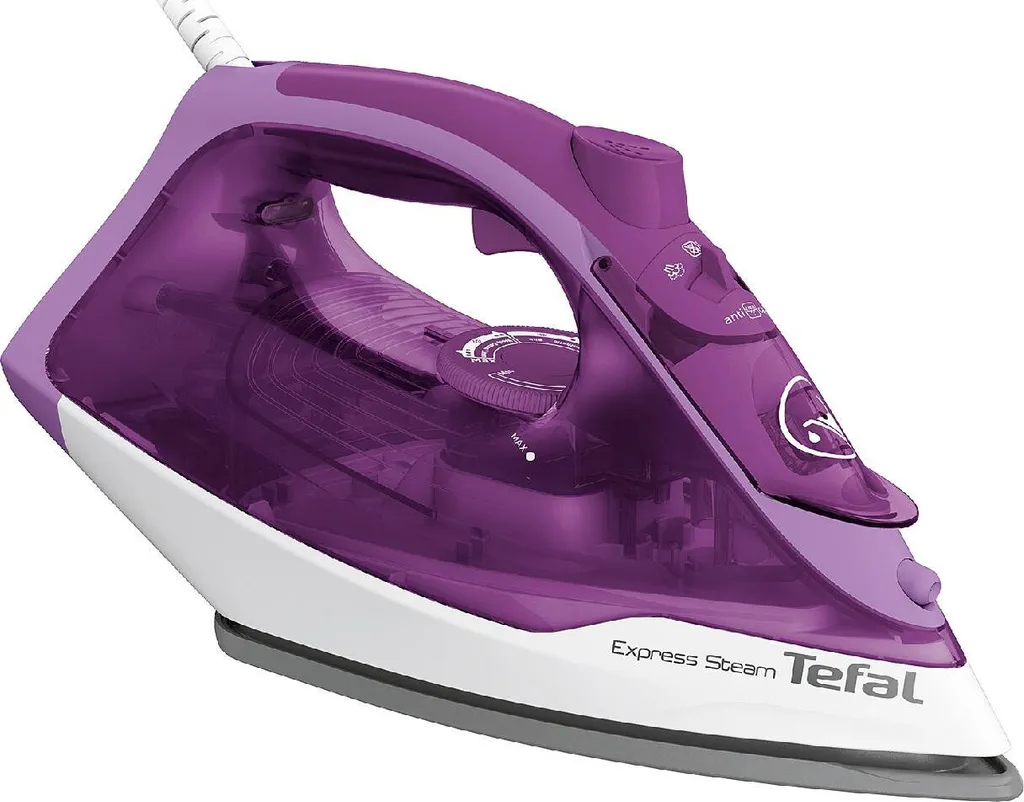 Tefal FV2836 Trocken- & Dampfbügeleisen Keramik-Bügelsohle 2400 W Violett, Weiß