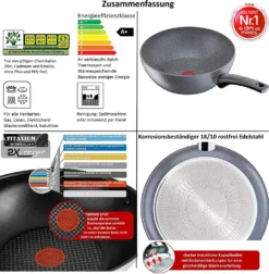 Tefal G13411 Cook Healthy Pfannenset Induktion 6 Tlg, Hohe Wokpfanne Mit Deckel 28cm, Pfanne 30 Cm + 24cm, Alle Herdarten, Spülmaschinenfest, Antihaft-beschichtet, Wok & Bratpfanne Set 11 Tefal G13411 Cook Healthy Pfannenset Induktion 6 Tlg, Hohe Wokpfanne Mit Deckel 28cm, Pfanne 30 Cm + 24cm, Alle Herdarten, Spülmaschinenfest, Antihaft-beschichtet, Wok & Bratpfanne Set -Tefal ebf245edb4f0962a06a8a9b04bf4a4e0 1