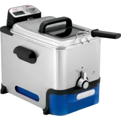 Tefal Kaltzonenfritteuse »FR8040 Oleoclean Pro Inox & Design«, 2300 W, 1,2 Kg, Herausnehmbarer Ölbehälter, Automatische Öl/Fett Filterung